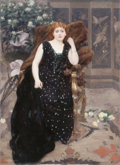 Ritratto di Jane Hading da Alfred Roll
