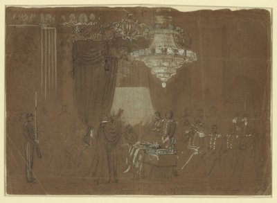 Funerale del colonnello Ellsworth alla Casa Bianca da Alfred R. Waud