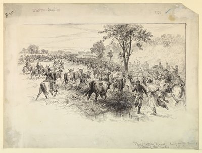 Il raid del bestiame da parte della cavalleria confederata da Alfred R. Waud