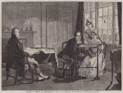 George Stephenson a Darlington nel 1823 da Alfred Rankley