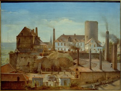 La fabbrica Harkort a Burg Wetter sulla Ruhr da Alfred Rethel