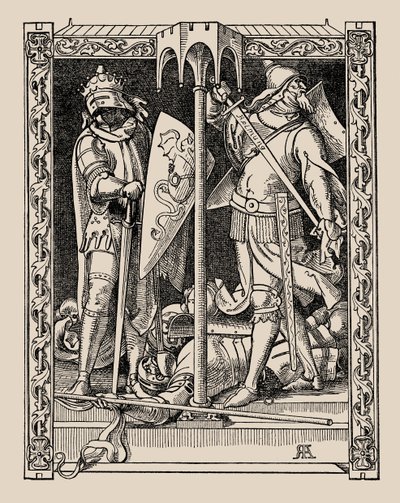 I Nibelunghi. Come gli Uomini di Sir Dietrich Furono Tutti Uccisi, 1840-1841 da Alfred Rethel