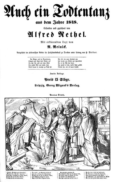 Totentanz 1848: La morte viene inviata sulla Terra da Alfred Rethel