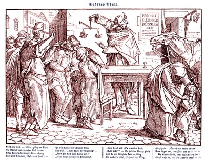 Totentanz 1848: La morte dimostra che tutti gli uomini sono uguali da Alfred Rethel