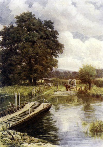 Traghetto di Bablock Hythe da Alfred Robert Quinton