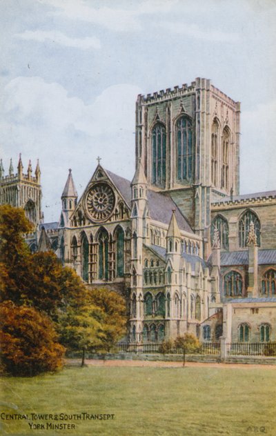 Torre centrale e transetto sud, York Minster da Alfred Robert Quinton