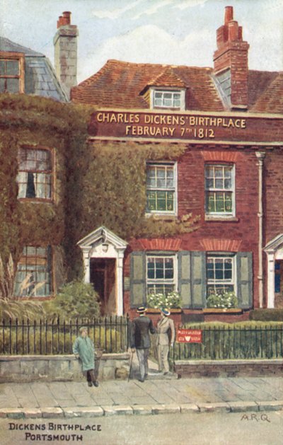 Charles Dickens, luogo di nascita, Portsmouth da Alfred Robert Quinton