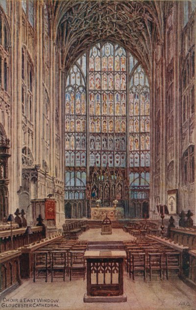 Coro e finestra orientale, Cattedrale di Gloucester da Alfred Robert Quinton