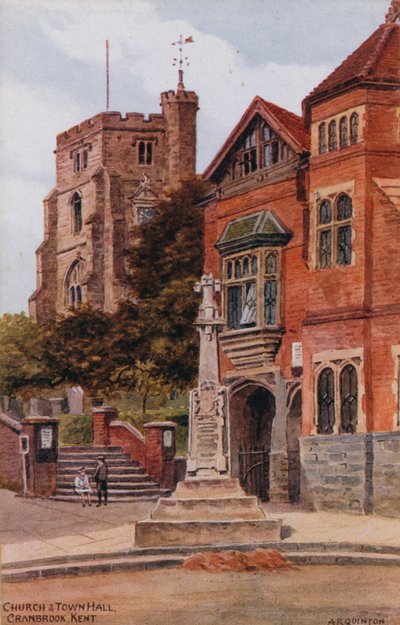 Chiesa e municipio, Cranbrook, Kent da Alfred Robert Quinton