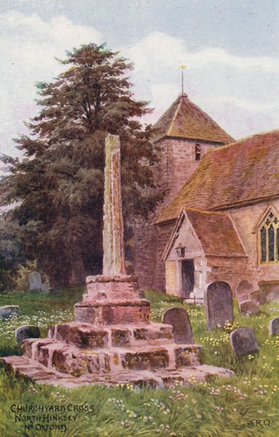 Croce del cimitero, North Hinksey (litografia a colori) da Alfred Robert Quinton