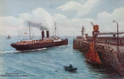 Folkestone, partenza della nave del canale da Alfred Robert Quinton