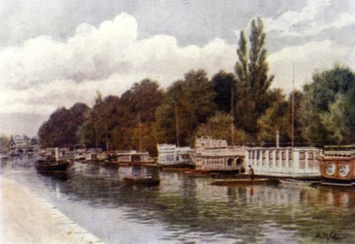 House Boats a Folly Bridge, Oxford da Alfred Robert Quinton