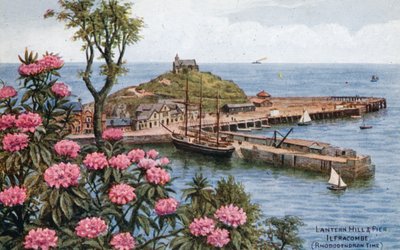 Collina della lanterna e molo, Ilfracombe, (tempo di rododendri) da Alfred Robert Quinton