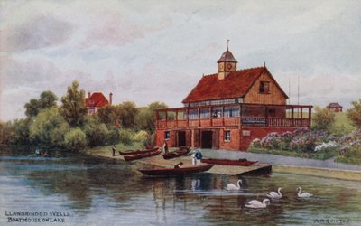 Llandrindod Wells, casa delle barche sul lago da Alfred Robert Quinton