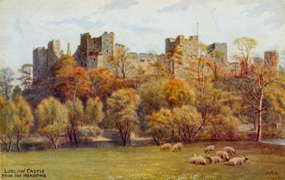 Castello di Ludlow dai prati da Alfred Robert Quinton