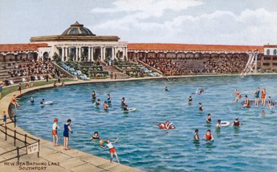 Nuovo lago per bagni di mare, Southport da Alfred Robert Quinton