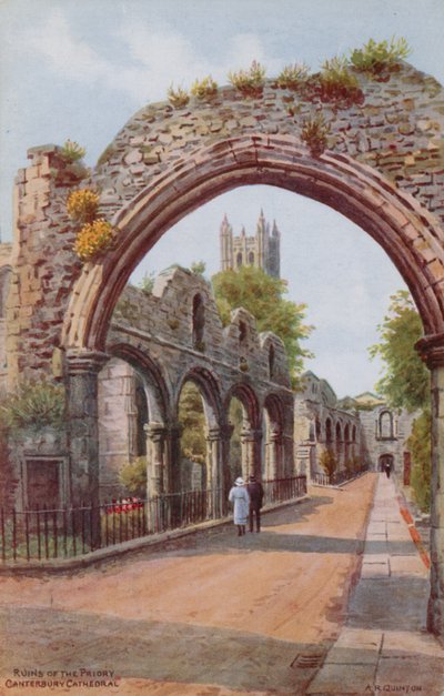 Rovine del Priorato, Cattedrale di Canterbury da Alfred Robert Quinton