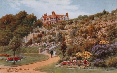 Terrazze, giardini del padiglione termale, Felixstowe da Alfred Robert Quinton