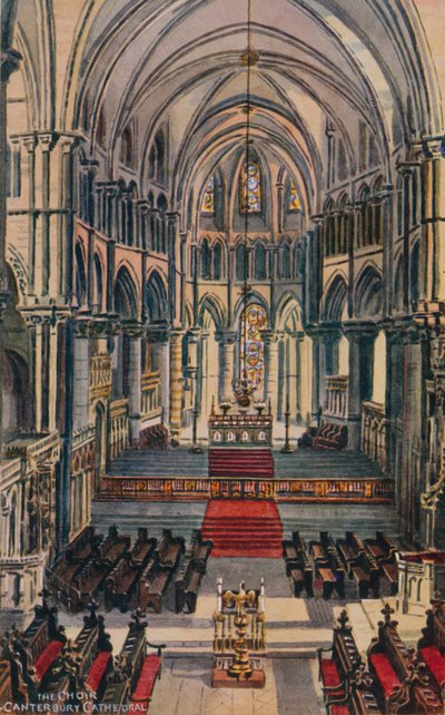 Il coro della Cattedrale di Canterbury da Alfred Robert Quinton