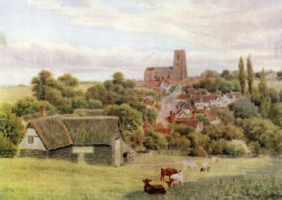 La chiesa sulla collina, Kersey, Suffolk da Alfred Robert Quinton
