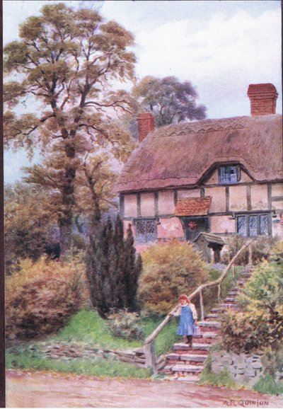 I gradini del cottage, Ardington, Berkshire, da The Cottages and the Village Life of Rural England pubblicato da Dent & Sons Limited da Alfred Robert Quinton
