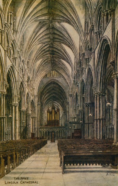 La navata, Cattedrale di Lincoln da Alfred Robert Quinton