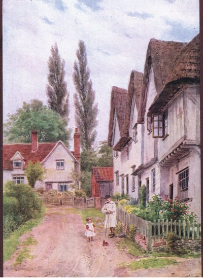The Three Gables, Kersey, Suffolk, da The Cottages and the Village Life of Rural England pubblicato da Dent & Sons Limited da Alfred Robert Quinton