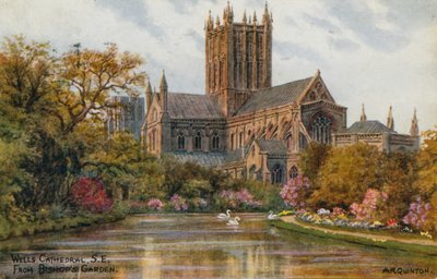 Cattedrale di Wells sud-est dal Giardino del Vescovo da Alfred Robert Quinton