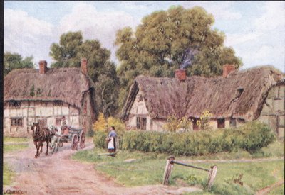 West Hagbourne, Berkshire, da The Cottages and the Village Life of Rural England pubblicato da Dent & Sons Limited, 1912 da Alfred Robert Quinton