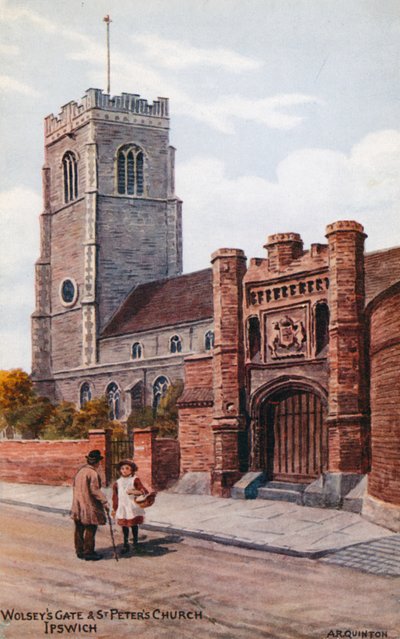 Porta di Wolsey e chiesa di San Pietro, Ipswich da Alfred Robert Quinton
