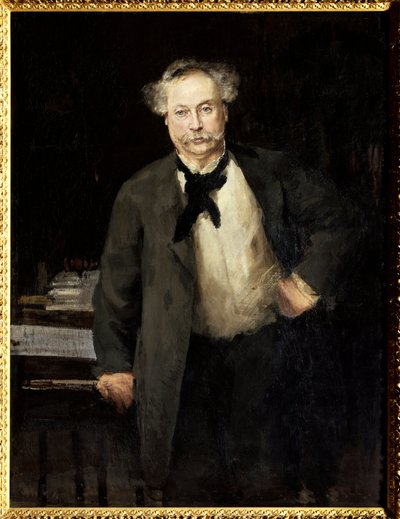 Ritratto di Alexandre Dumas Jr. (1824-1895), scrittore francese da Alfred Roll
