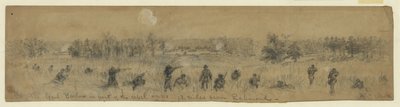 Gen. Barlow davanti alle opere ribelli, a 12 miglia da Richmond da Alfred Rudolph Waud