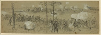 Posizione del 2 giugno vicino a Cold Harbor, trincee di fucilieri in prima linea da Alfred Rudolph Waud