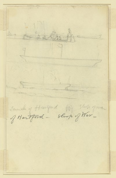 Varo della Hartford, sloop da guerra da Alfred Rudolph Waud