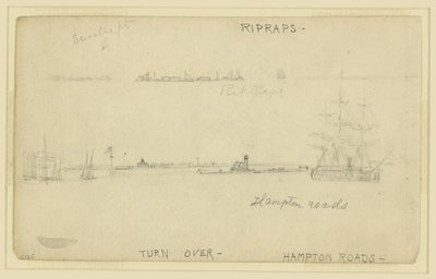 Ripraps e Hampton Roads da Alfred Rudolph Waud