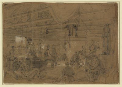 Skedaddlers Hall, Harrisons Landing da Alfred Rudolph Waud