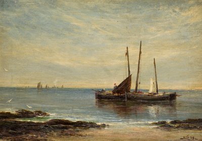 Barche da pesca alla foce del Tay da Alfred Sanderson Edward