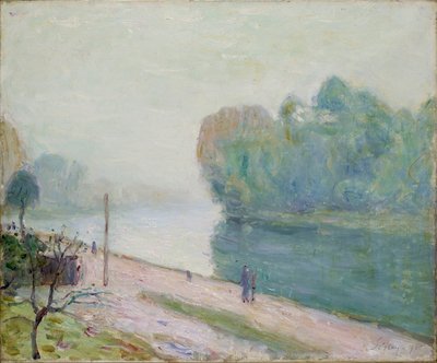Una curva del fiume Loing da Alfred Sisley
