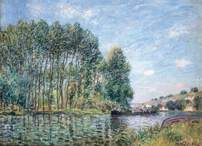 Una curva del fiume Loing a Moret. Primavera da Alfred Sisley