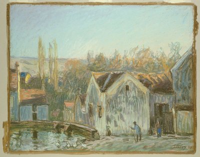 Un angolo di Moret-sur-Loing da Alfred Sisley