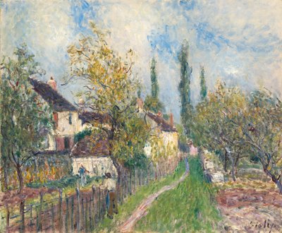 Francese: Un sentier aux Sablons Un sentiero a Les Sablons da Alfred Sisley
