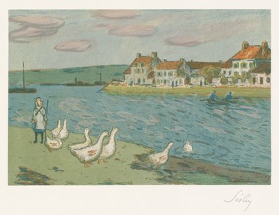 Sponde del fiume Les Bords de rivière, 1897 da Alfred Sisley