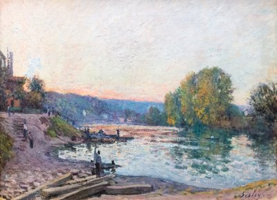 Sponde della Senna, effetto della luce del sole al crepuscolo da Alfred Sisley