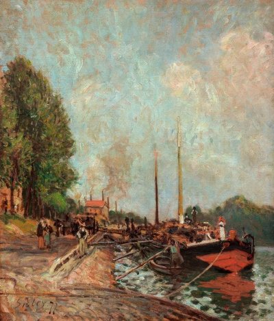 Barca a Billancourt da Alfred Sisley