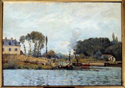 Barca alla chiusa di Bougival da Alfred Sisley
