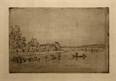 Bordi del Loing: Le sei barche ormeggiate da Alfred Sisley