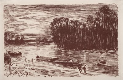 Bords du Loing, près Saint-Mammès da Alfred Sisley