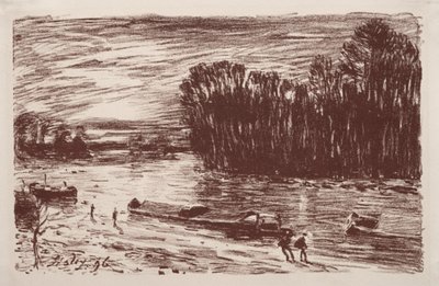 Bords du Loing, vicino a Saint-Mammès, 1896 da Alfred Sisley