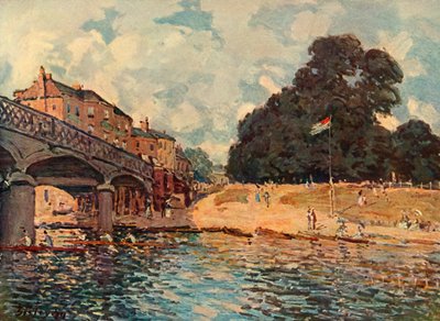Ponte a Hampton Court, 1874, 1937 da Alfred Sisley