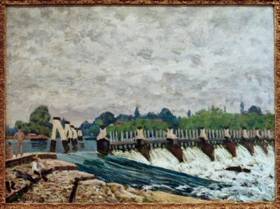 La diga a Molesey presso Hampton Court da Alfred Sisley